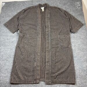 Christian Dior Robe de Chambre Men's One Size Brown Check Shawl Collar Robe‎